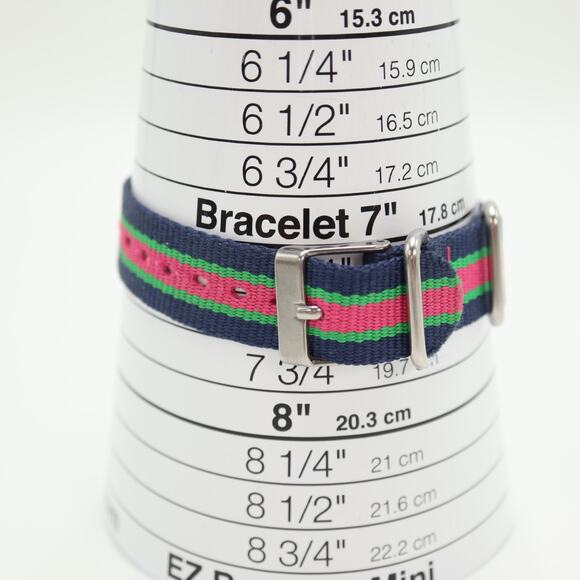 Nixon The Small Time Teller Pink Multicolor 26mm Watch Nylon Strap w New Battery - Picture 4 of 14